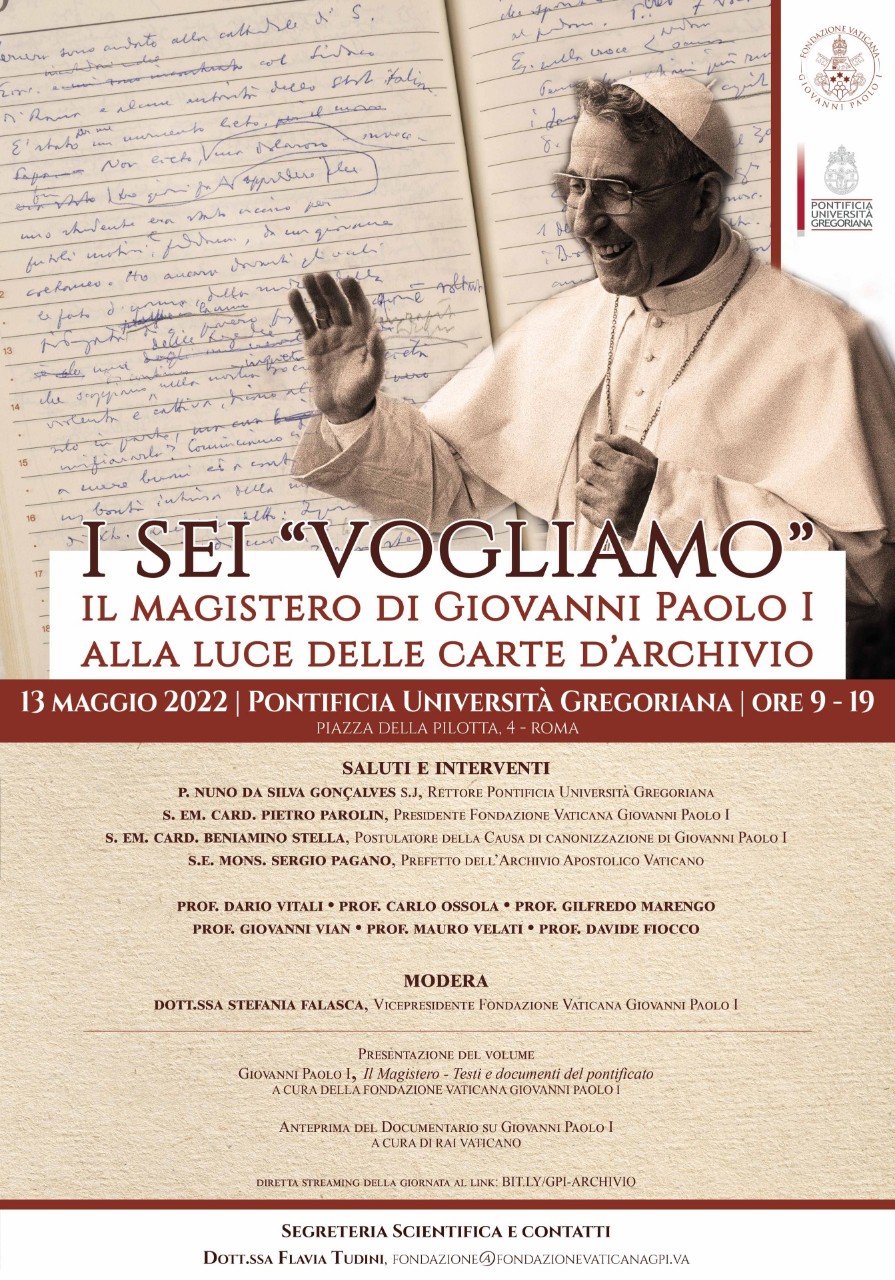 Convegno «Il Magistero di Giovanni Paolo I alla luce delle carte d’archivio» - Pontificia Università Gregoriana, 13 maggio 2022